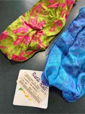 Batik Bali Bright Floral Headbands - Hand Stamped & Hand Dyed
